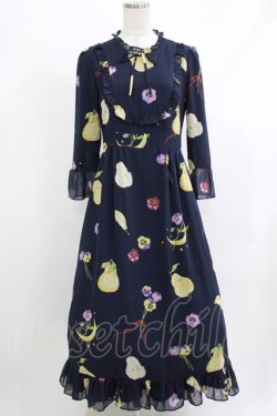 画像1: MILK / ベルベットムーンロングドレス  ナイトブルー H-26-04-10-018-ML-OP-KB-ZH