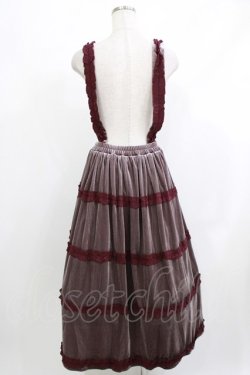 画像3: merry jenny / サス付フリルベロアスカート  ボルドー H-26-04-10-020-LO-SK-KB-ZH