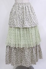 画像3: merry jenny / floralティアードスカート  グリーン H-26-04-10-022-LO-SK-KB-ZH (3)
