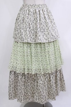 画像3: merry jenny / floralティアードスカート  グリーン H-26-04-10-022-LO-SK-KB-ZH