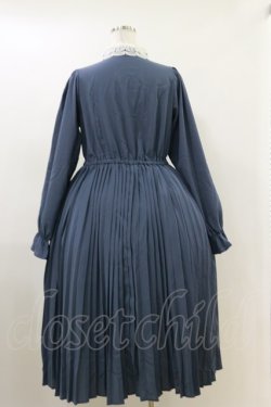 画像2: m petit by misako / AM*レースエリプリーツワンピース L ブルー H-26-04-11-040-LO-OP-NS-ZH