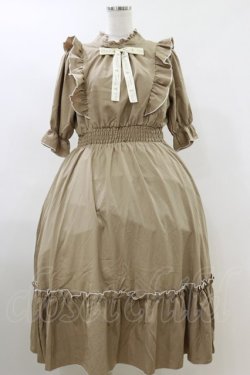 画像1: m petit by misako / NINA'SコラボAMハイショクメローワンピース L ベージュ H-26-04-11-042-LO-OP-NS-ZH