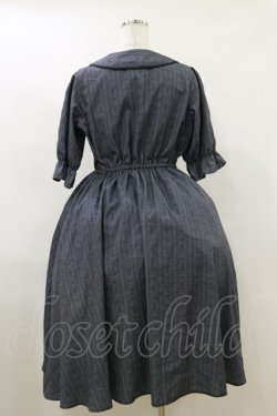 画像2: m petit by misako / MSKストライプフレアワンピース L グレー H-26-04-11-051-LO-OP-NS-ZH