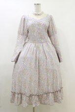 画像1: Kurumi Collaboration / KRハナジゴスリーブワンピース LL ラベンダー H-26-04-11-052-GO-OP-NS-ZH (1)