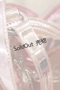 画像2: PuppetBombs / QP6 クロス×ハート2wayバッグ 横21cm 縦18cm 幅7cm ショルダー紐120cm ハンド紐26cm ピンク H-26-04-11-006-LO-BG-NS-ZH