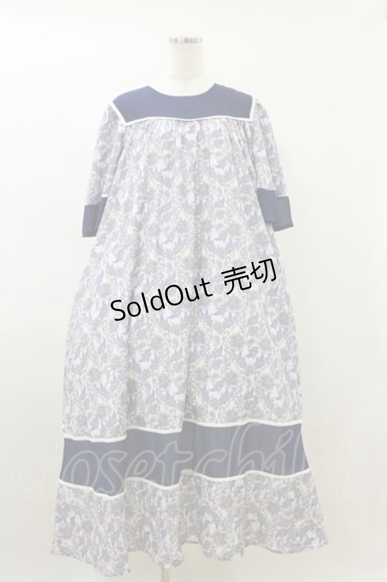 画像1: axes femme NOSTALGIE / ペイズリーワンピース Free オフ/ブルー H-26-04-11-057-AX-OP-NS-ZH (1)