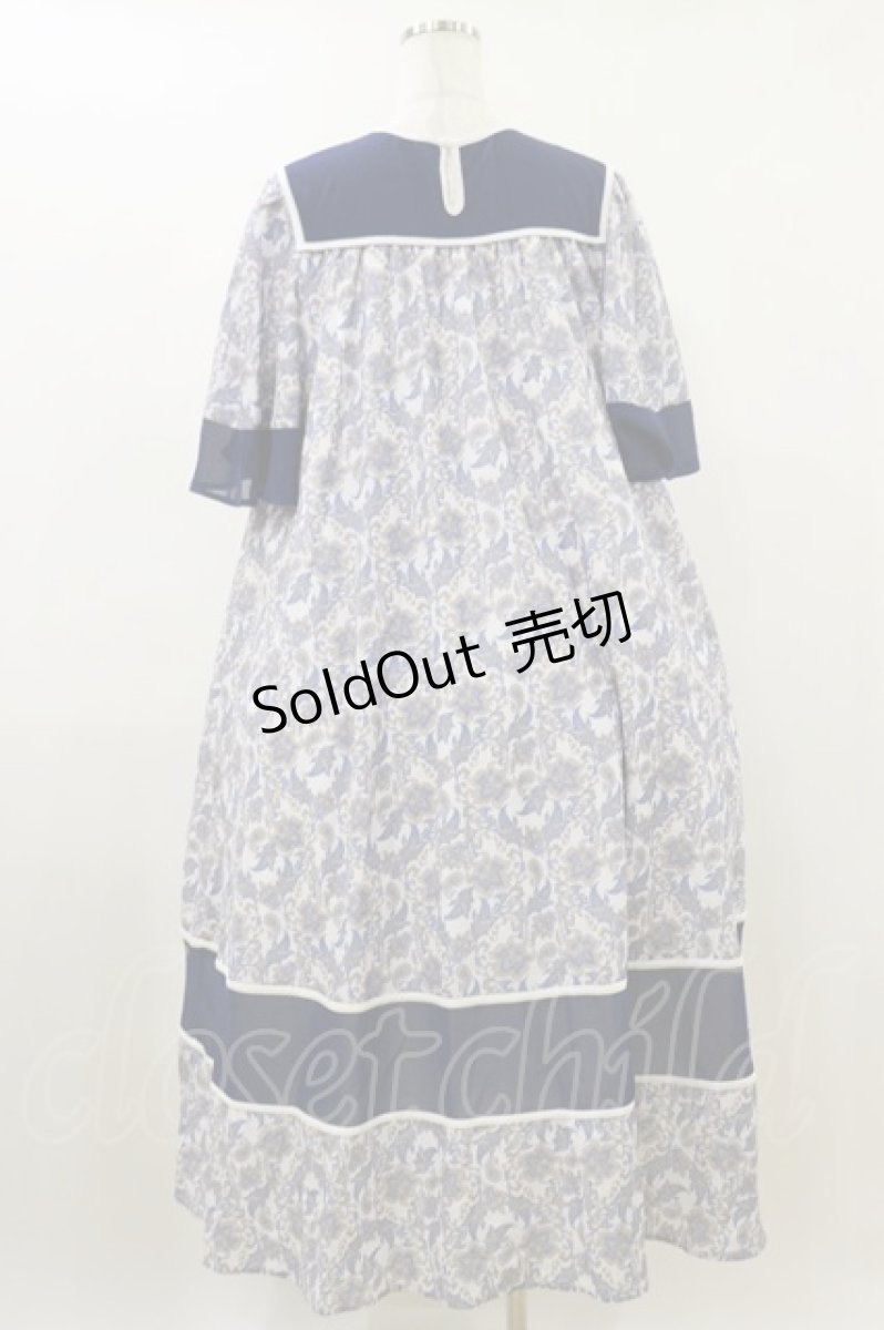 画像2: axes femme NOSTALGIE / ペイズリーワンピース Free オフ/ブルー H-26-04-11-057-AX-OP-NS-ZH (2)