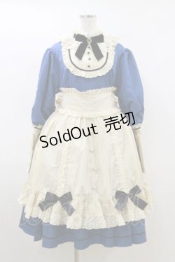 画像1: milky ange / アンティークスタイルメイド Free ブルー H-26-04-11-063-EL-OP-NS-ZH