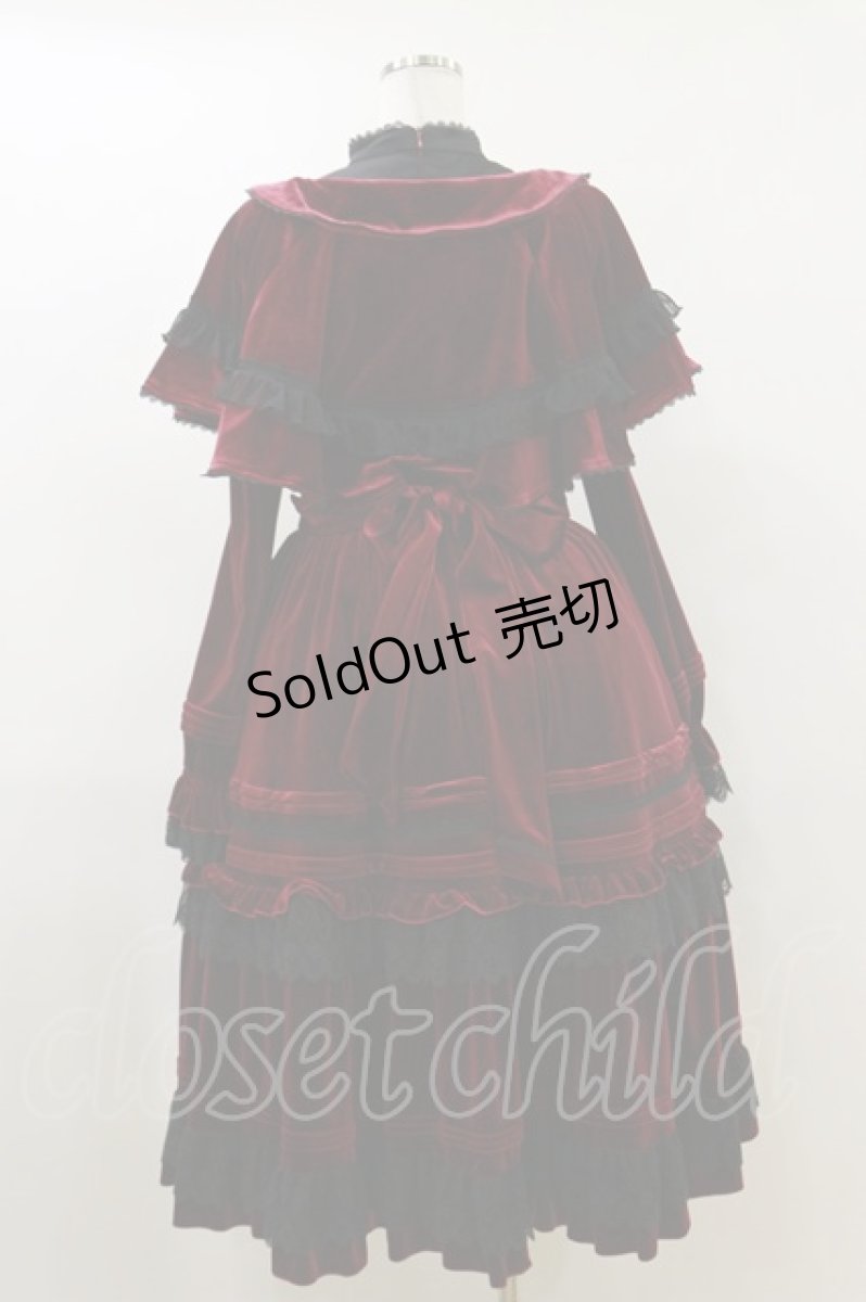 画像2: Hoshibako Works / Rozen Maiden x HoshibakoWorks 真紅ケープ付きワンピース Free ベルベット/ワイン H-26-04-11-064-LO-OP-NS-ZH (2)