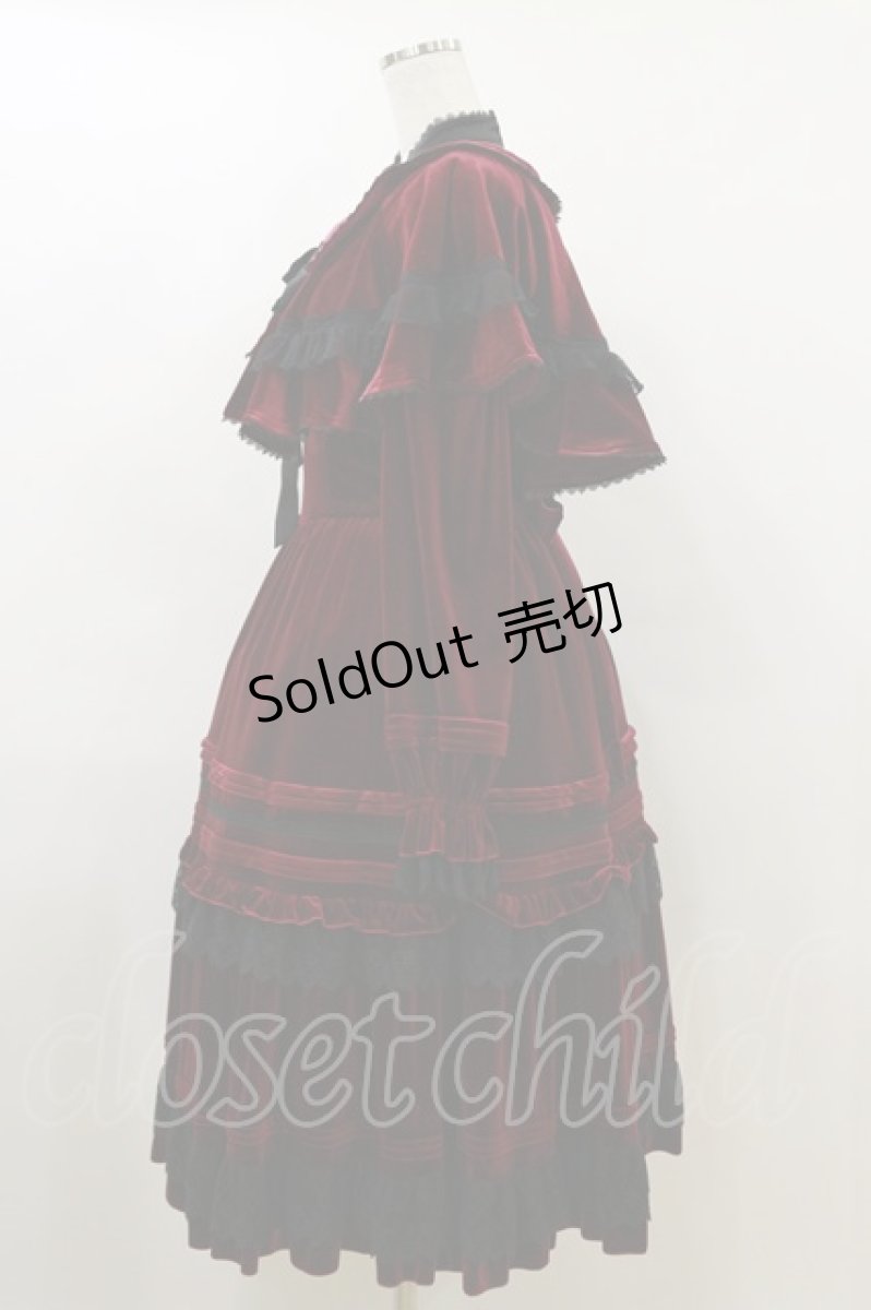画像3: Hoshibako Works / Rozen Maiden x HoshibakoWorks 真紅ケープ付きワンピース Free ベルベット/ワイン H-26-04-11-064-LO-OP-NS-ZH (3)