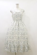 画像1: m petit by misako / MSKトワルドジュイジャンパースカート L オフ/ブルー H-26-04-11-069-LO-SK-NS-ZH (1)
