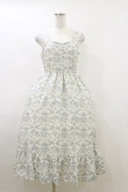 画像1: m petit by misako / MSKトワルドジュイジャンパースカート L オフ/ブルー H-26-04-11-069-LO-SK-NS-ZH