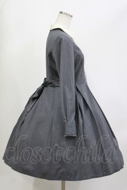 画像2: Leur Getter / ストライプワンピース  グレー H-26-04-11-1005-LU-OP-KB-ZH