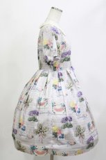 画像2: Leur Getter / Flower Card袖付ワンピース M グレー H-26-04-11-1001-LU-OP-KB-ZH (2)