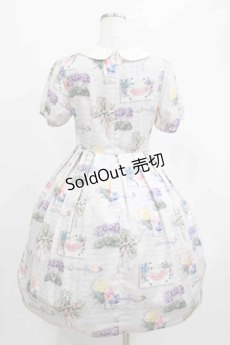 画像3: Leur Getter / Flower Card袖付ワンピース M グレー H-26-04-11-1001-LU-OP-KB-ZH (3)