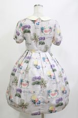 画像3: Leur Getter / Flower Card袖付ワンピース M グレー H-26-04-11-1001-LU-OP-KB-ZH (3)