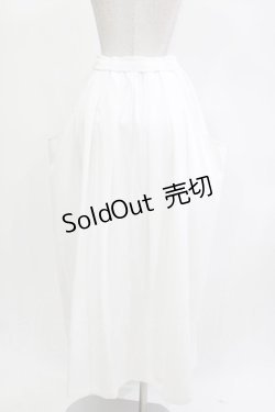 画像2: Qutie Frash / プリーツ切替袴スカート  ホワイト×レッド H-26-04-11-1008-QU-SK-KB-ZH