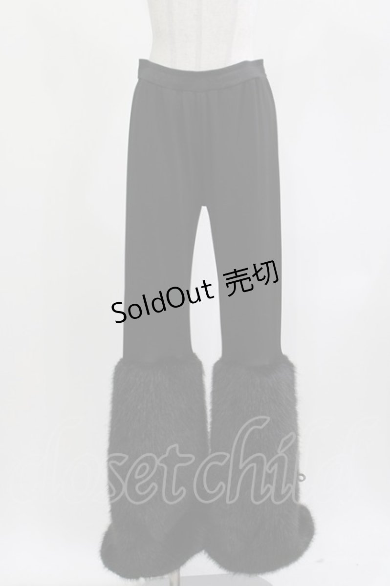 画像1: Qutie Frash / アメＱ×KIST札幌限定 ファーパンツ  ブラック H-26-04-11-1009-QU-PA-KB-ZH (1)