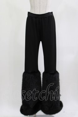 画像1: Qutie Frash / アメＱ×KIST札幌限定 ファーパンツ  ブラック H-26-04-11-1009-QU-PA-KB-ZH