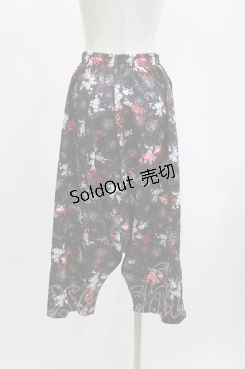 画像2: NieR Clothing / サルエルパンツ  和柄九尾/黒 H-26-04-11-1010-PU-PA-KB-ZH (2)