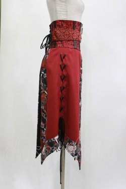 画像2: Qutie Frash / コルセットオーバースカート  レッド H-26-04-11-1011-QU-SK-KB-ZH