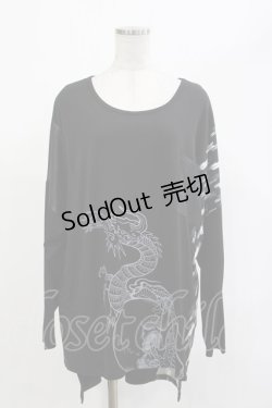 画像1: Qutie Frash / 異素材切替カットソー  ブラック H-26-04-11-1016-QU-TO-KB-ZH