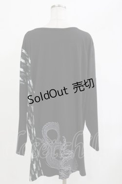 画像2: Qutie Frash / 異素材切替カットソー  ブラック H-26-04-11-1016-QU-TO-KB-ZH