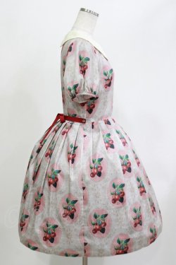 画像2: Leur Getter / Cherry Lace袖付ワンピース M ピンク H-26-04-11-1002-LU-OP-KB-ZH