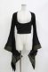 画像1: Qutie Frash / 着物袖ショートトップス  ブラック H-26-04-11-1018-QU-TO-KB-ZH (1)