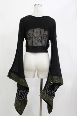 画像2: Qutie Frash / 着物袖ショートトップス  ブラック H-26-04-11-1018-QU-TO-KB-ZH