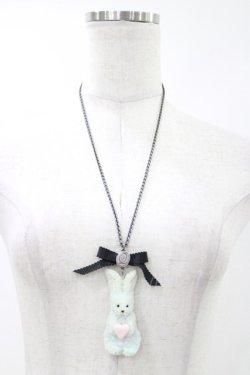 画像2: Q-pot. / ふしぎなうさぎクッキーネックレス  ブルー H-26-04-11-1020-QP-AC-KB-ZH