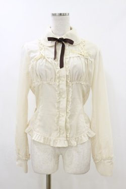 画像1: Innocent World / デコルテレースアップブラウス L 生成り H-26-04-11-013-IW-BL-NS-ZH