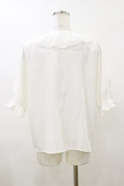 画像2: m petit by misako / MSKデシンレースエリブラウス M ホワイト H-26-04-11-017-LO-BL-NS-ZH