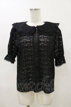 画像1: m petit by misako / TT* AOKレースブラウス M ブラック H-26-04-11-018-LO-BL-NS-ZH