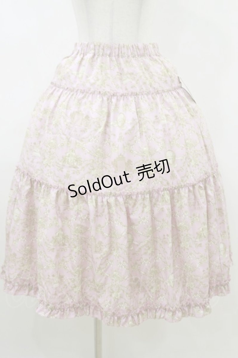 画像1: m petit by misako / AM*ジュイパニエスカート L ピンク/アイボリー リバーシブル H-26-04-11-027-LO-SK-NS-ZH (1)