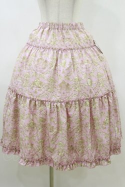 画像1: m petit by misako / AM*ジュイパニエスカート L ピンク/アイボリー リバーシブル H-26-04-11-027-LO-SK-NS-ZH