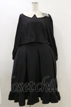 画像1: m petit by misako / サンリオキャラクターズコラボ クロミワッペン付きワンピース LL ブラック H-26-04-11-034-LO-OP-NS-ZH