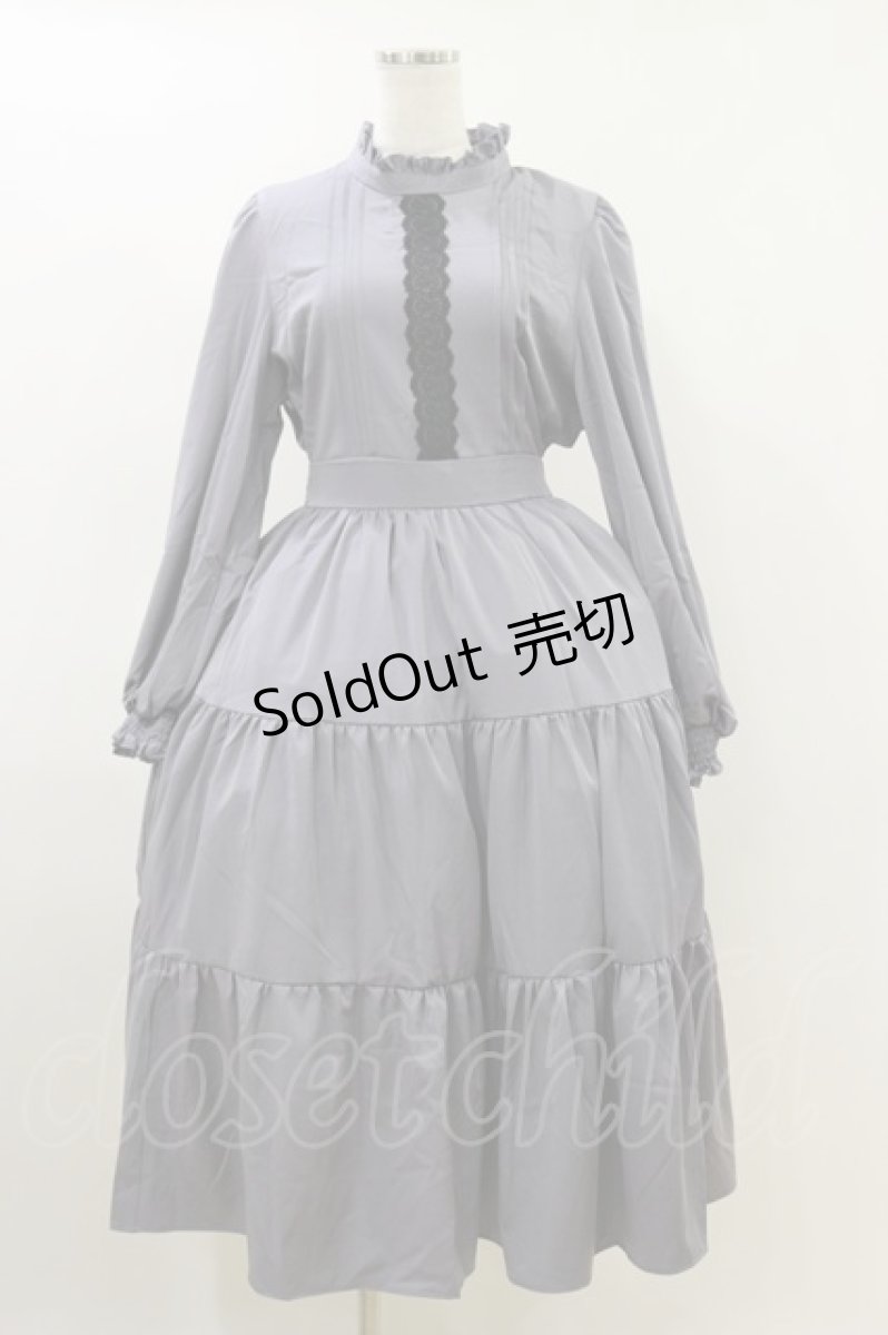 画像1: m petit by misako / AM*レースティアードワンピース L グレー H-26-04-11-035-LO-OP-NS-ZH (1)