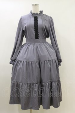 画像1: m petit by misako / AM*レースティアードワンピース L グレー H-26-04-11-035-LO-OP-NS-ZH