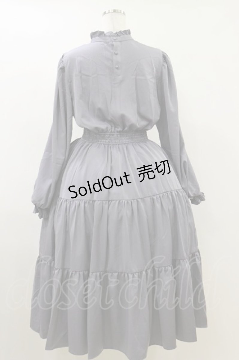 画像2: m petit by misako / AM*レースティアードワンピース L グレー H-26-04-11-035-LO-OP-NS-ZH (2)
