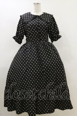 画像1: m petit by misako / ナシジドットワンピース L ブラック H-26-04-11-036-LO-OP-NS-ZH