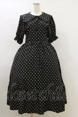 画像1: m petit by misako / ナシジドットワンピース L ブラック H-26-04-11-037-LO-OP-NS-ZH
