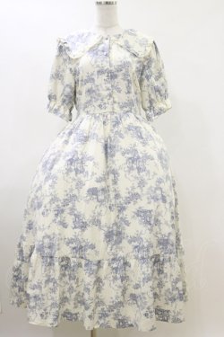 画像1: m petit by misako / トワルドジュイOPハンソデ L オフ/ブルー H-26-04-11-038-LO-OP-NS-ZH