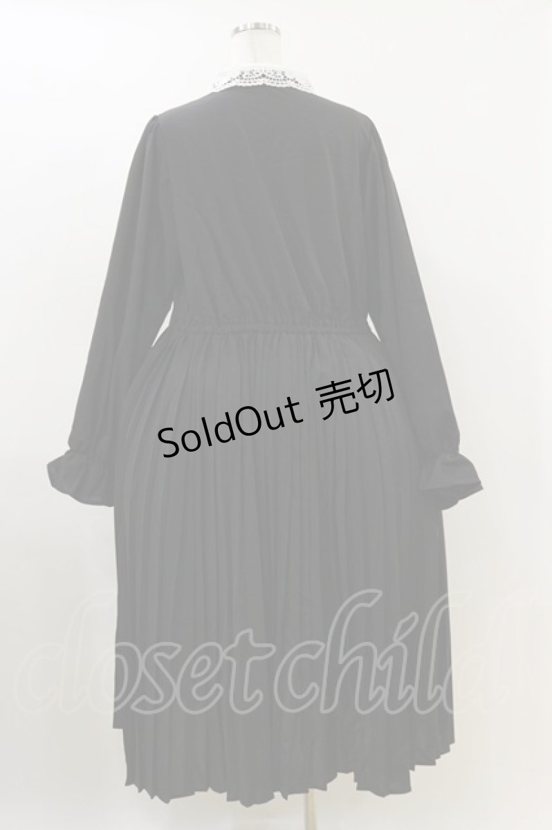 画像2: m petit by misako / AM*レースエリプリーツワンピース 3L ブラック H-26-04-11-039-LO-OP-NS-ZH (2)