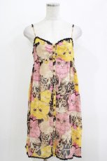 画像1: HYSTERIC GLAMOUR / キャットプリントキャミワンピース  MIXカラー H-26-04-12-026-PU-OP-KB-ZH (1)