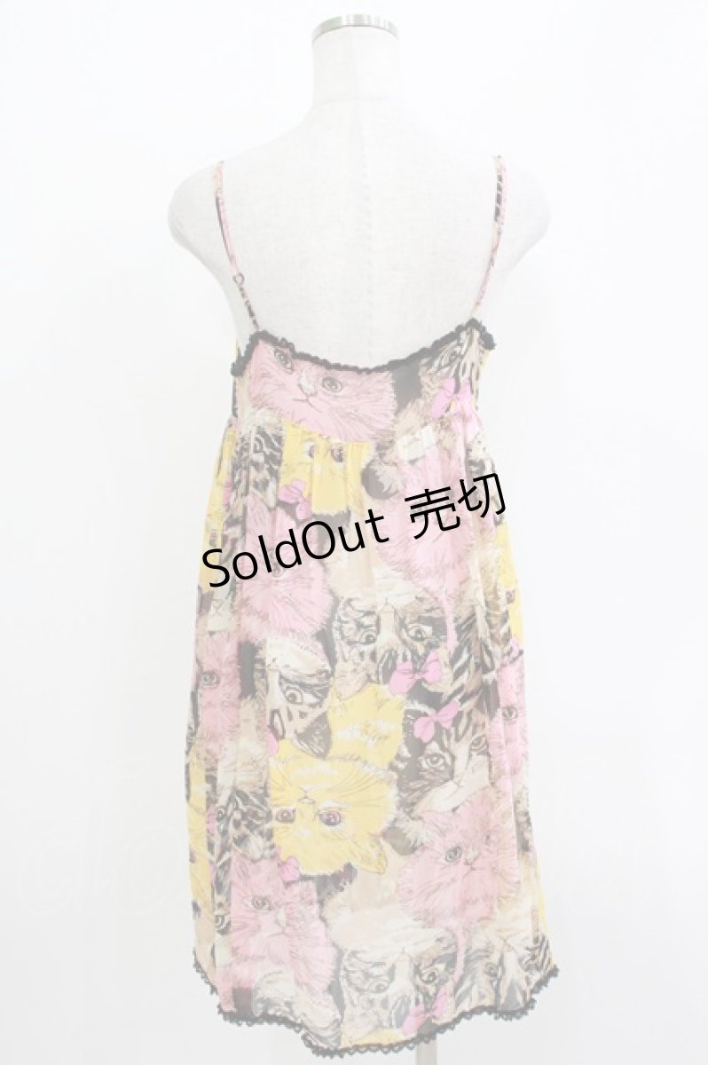 画像3: HYSTERIC GLAMOUR / キャットプリントキャミワンピース  MIXカラー H-26-04-12-026-PU-OP-KB-ZH (3)