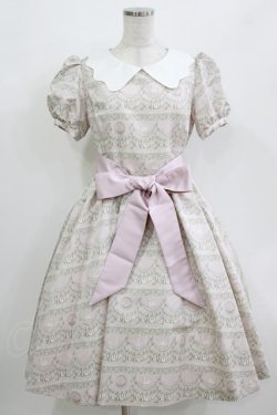 画像1: Q-pot. / スワンレイクケーキパフスリーブドレス  ピンク H-26-04-12-003-QP-OP-KB-ZH