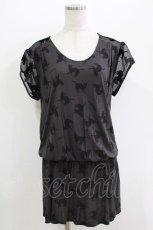 画像1: HYSTERIC GLAMOUR / キャットプリントカットワンピース  グレー H-26-04-12-028-PU-OP-KB-ZH (1)