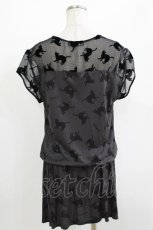 画像3: HYSTERIC GLAMOUR / キャットプリントカットワンピース  グレー H-26-04-12-028-PU-OP-KB-ZH (3)