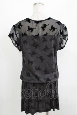 画像3: HYSTERIC GLAMOUR / キャットプリントカットワンピース  グレー H-26-04-12-028-PU-OP-KB-ZH